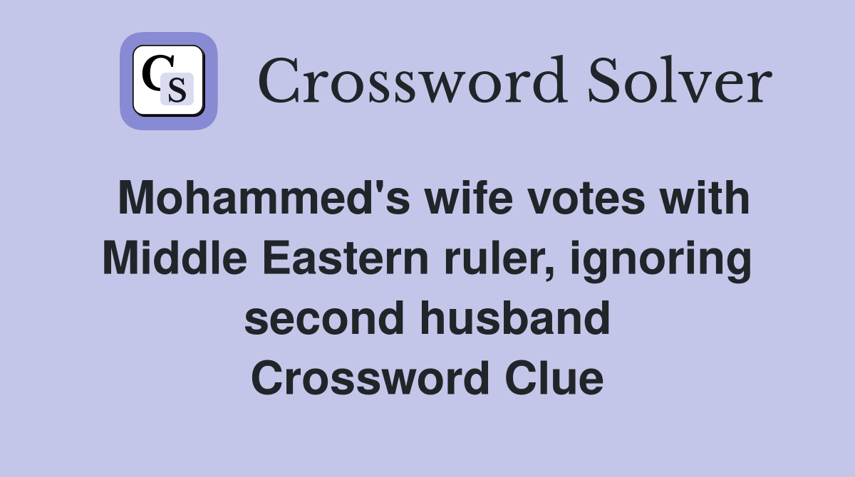 Mohammed's wife votes with Middle Eastern ruler, ignoring second